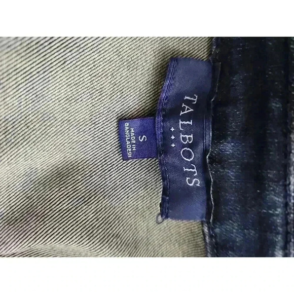 Talbots Denim Jacket Button Front Chest Pockets Small - Picture 6 of 7